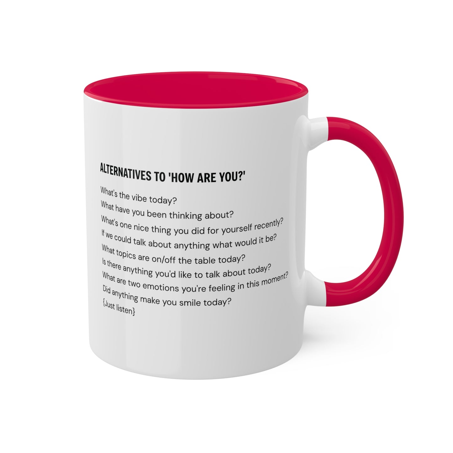 Alternatives to 'How are you?', Coffee Mug, Spark Conversations, 11oz